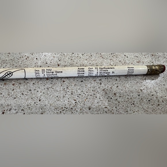 Purdue University Football memorabilia from 1969 - lead pencil with schedule. - Picture 3 of 4